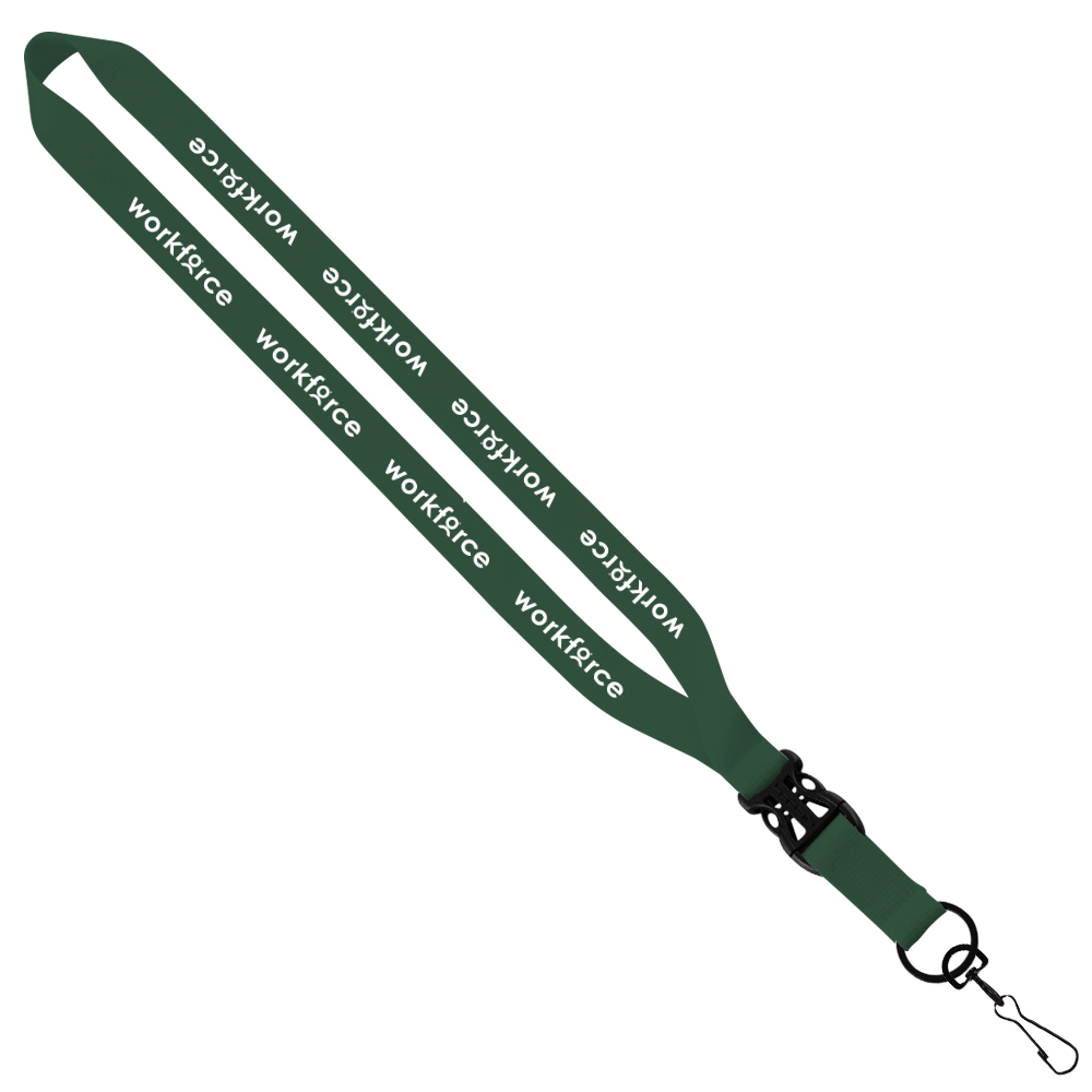3/4" Polyester Lanyard with Slide Buckle Release & Swivel Snap Hook 1