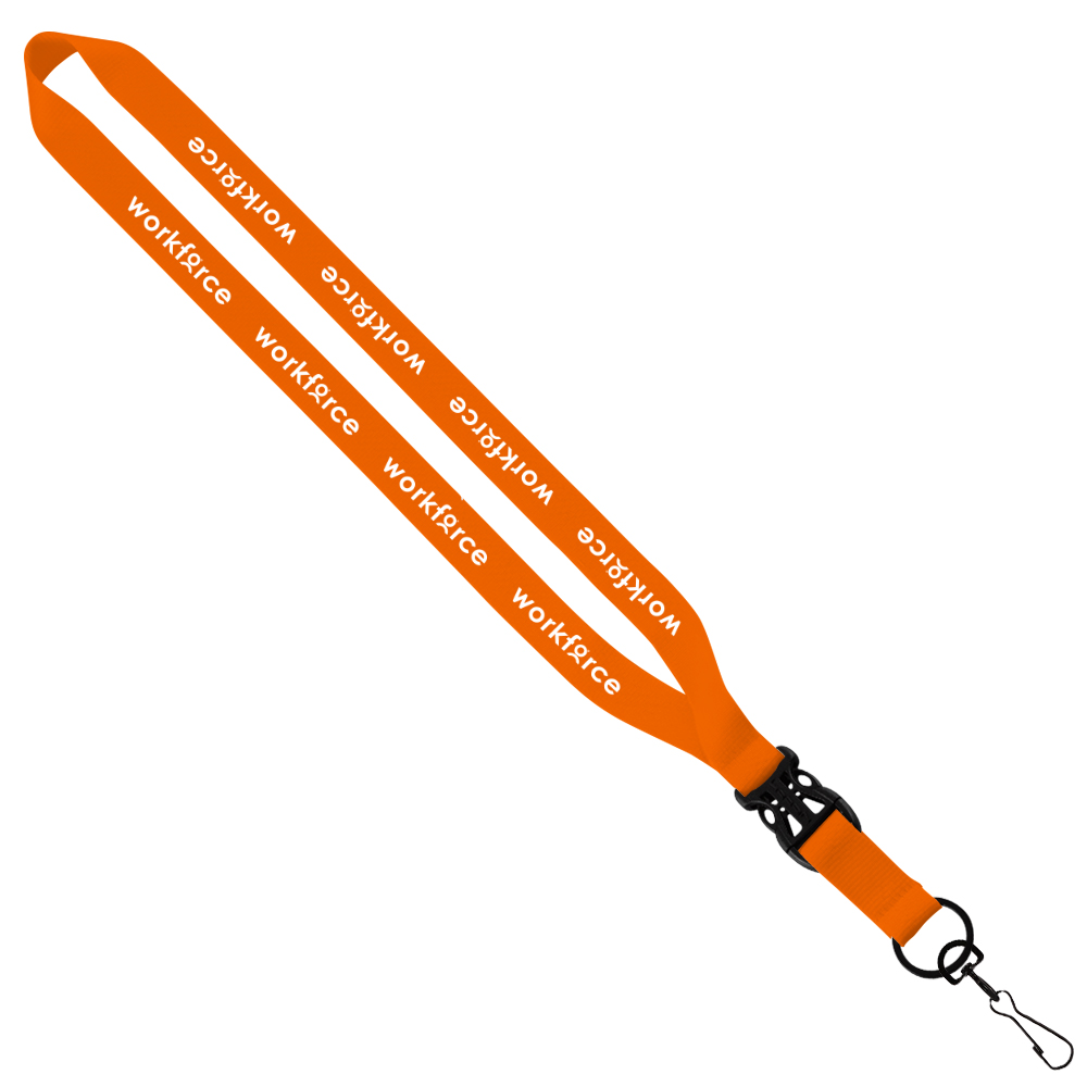 3/4" Polyester Lanyard with Slide Buckle Release & Swivel Snap Hook 1
