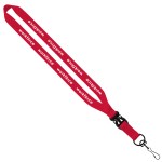 3/4" Polyester Lanyard with Slide Buckle Release & Swivel Snap Hook - Blank 3/4" Polyester Lanyard with Slide Buckle Release & Swivel Snap Hook - Blank