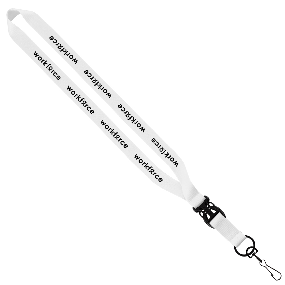 3/4" Polyester Lanyard with Slide Buckle Release & Swivel Snap Hook 1