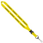 3/4" Polyester Lanyard with Slide Buckle Release & Swivel Snap Hook 15 3/4" Polyester Lanyard with Slide Buckle Release & Swivel Snap Hook 15