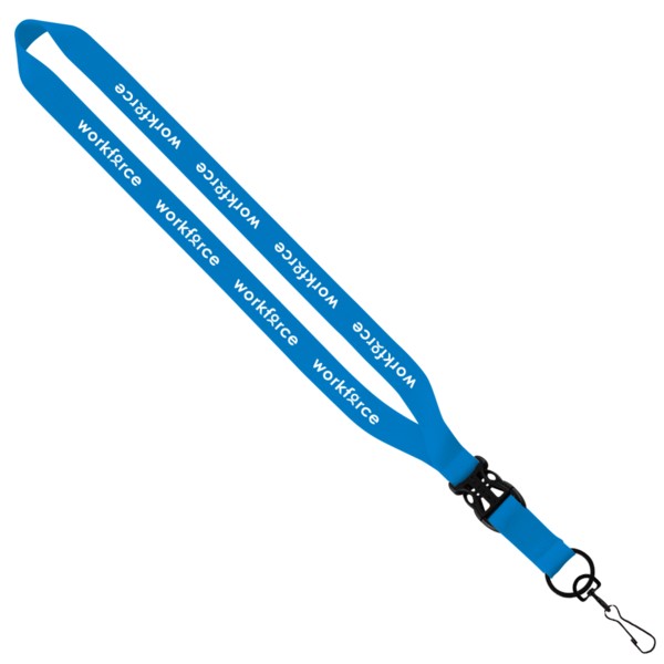 3/4" Polyester Lanyard with Slide Buckle Release & Swivel Snap Hook 1