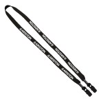 5/8" Double-Ended Polyester Shoelace Lanyard with Metal Crimp and Metal Bulldog Clip 1 5/8" Double-Ended Polyester Shoelace Lanyard with Metal Crimp and Metal Bulldog Clip 1