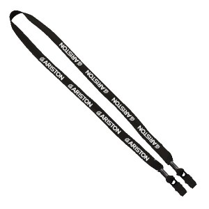 5/8" Double-Ended Polyester Shoelace Lanyard with Metal Crimp and Metal Bulldog Clip 1 5/8" Double-Ended Polyester Shoelace Lanyard with Metal Crimp and Metal Bulldog Clip 1