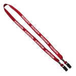 5/8" Double-Ended Polyester Shoelace Lanyard with Metal Crimp and Metal Bulldog Clip 12 5/8" Double-Ended Polyester Shoelace Lanyard with Metal Crimp and Metal Bulldog Clip 12