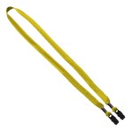 5/8" Double-Ended Polyester Shoelace Lanyard with Metal Crimp and Metal Bulldog Clip 2 5/8" Double-Ended Polyester Shoelace Lanyard with Metal Crimp and Metal Bulldog Clip 2