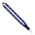 3/4" Smooth Nylon Lanyard with Plastic Clamshell, O-Ring & Metal Swivel Sna - Blank 3/4" Smooth Nylon Lanyard with Plastic Clamshell, O-Ring & Metal Swivel Sna - Blank