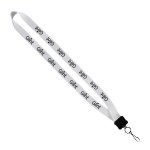 3/4" Smooth Nylon Lanyard with Plastic Clamshell, O-Ring & Metal Swivel Sna - Blank 3/4" Smooth Nylon Lanyard with Plastic Clamshell, O-Ring & Metal Swivel Sna - Blank