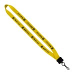 3/4" Smooth Nylon Lanyard with Plastic Clamshell, O-Ring & Metal Swivel Sna - Yellow PB3 3/4" Smooth Nylon Lanyard with Plastic Clamshell, O-Ring & Metal Swivel Sna - Yellow PB3