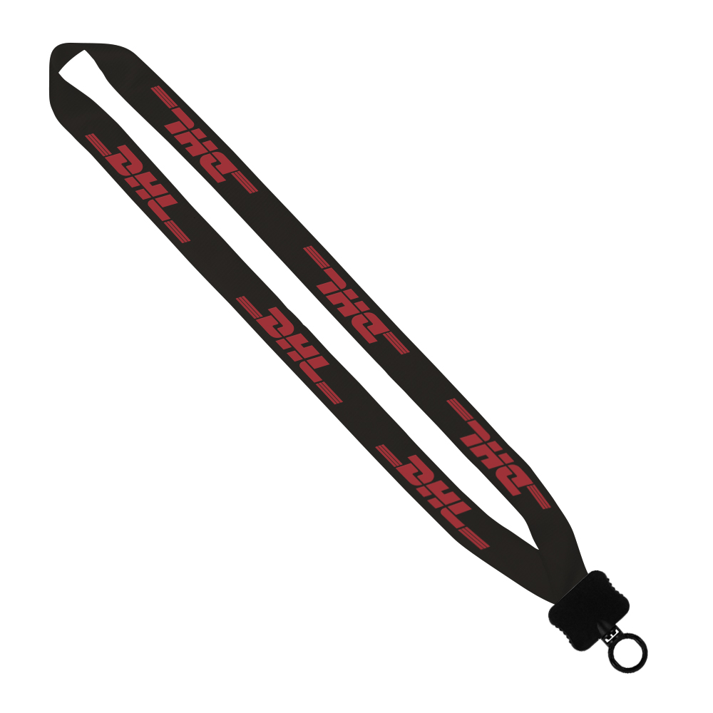 3/4" Polyester Lanyard with Plastic Clamshell and O-Ring 1