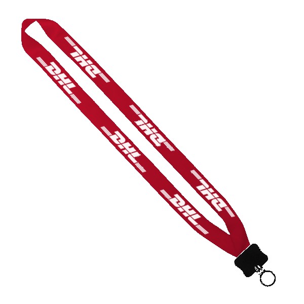 3/4" Polyester Lanyard with Plastic Clamshell and O-Ring 1