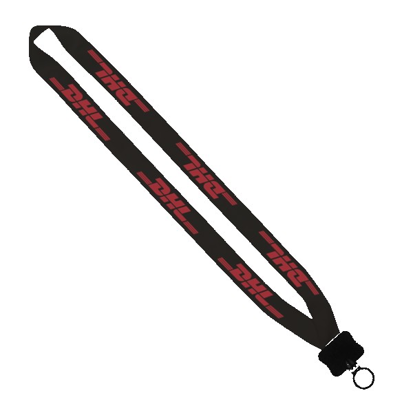 3/4" Polyester Lanyard with Plastic Clamshell and O-Ring 1