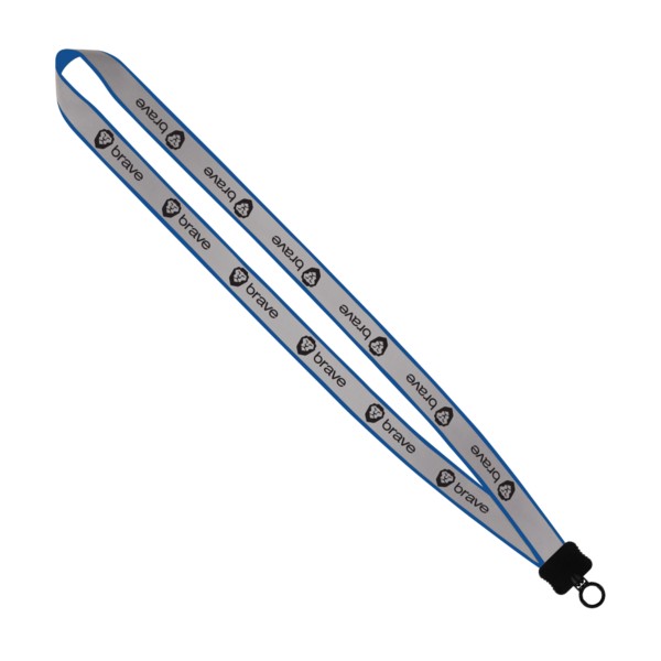 3/4" Reflective Lanyard with Plastic Clamshell & O-Ring 1