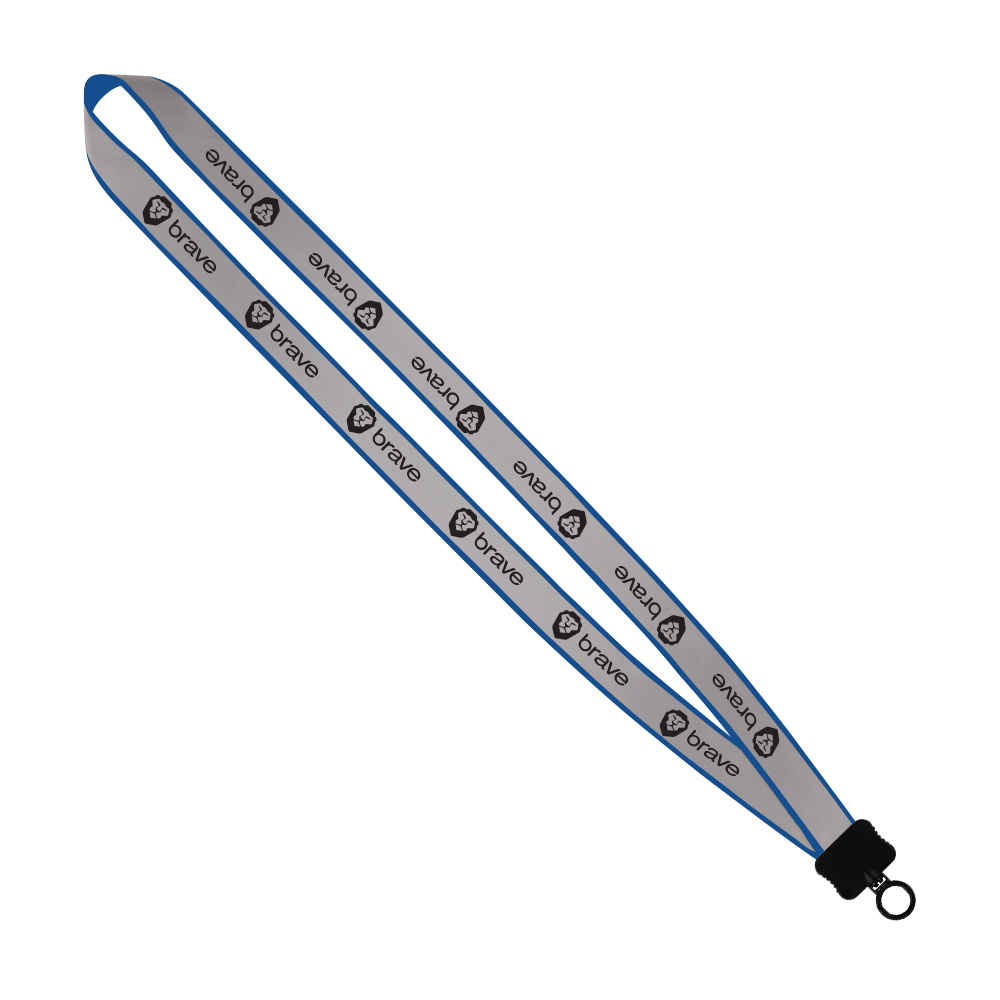 3/4" Reflective Lanyard with Plastic Clamshell & O-Ring 1