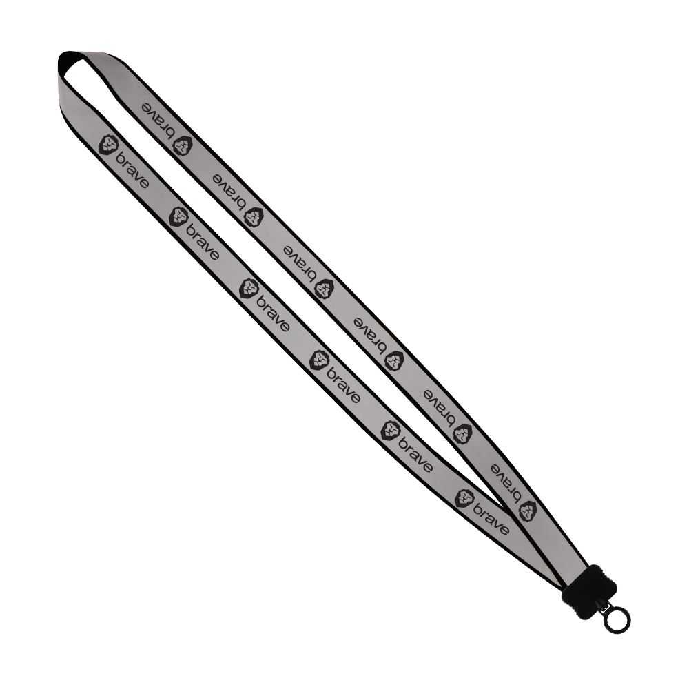 3/4" Reflective Lanyard with Plastic Clamshell & O-Ring 1