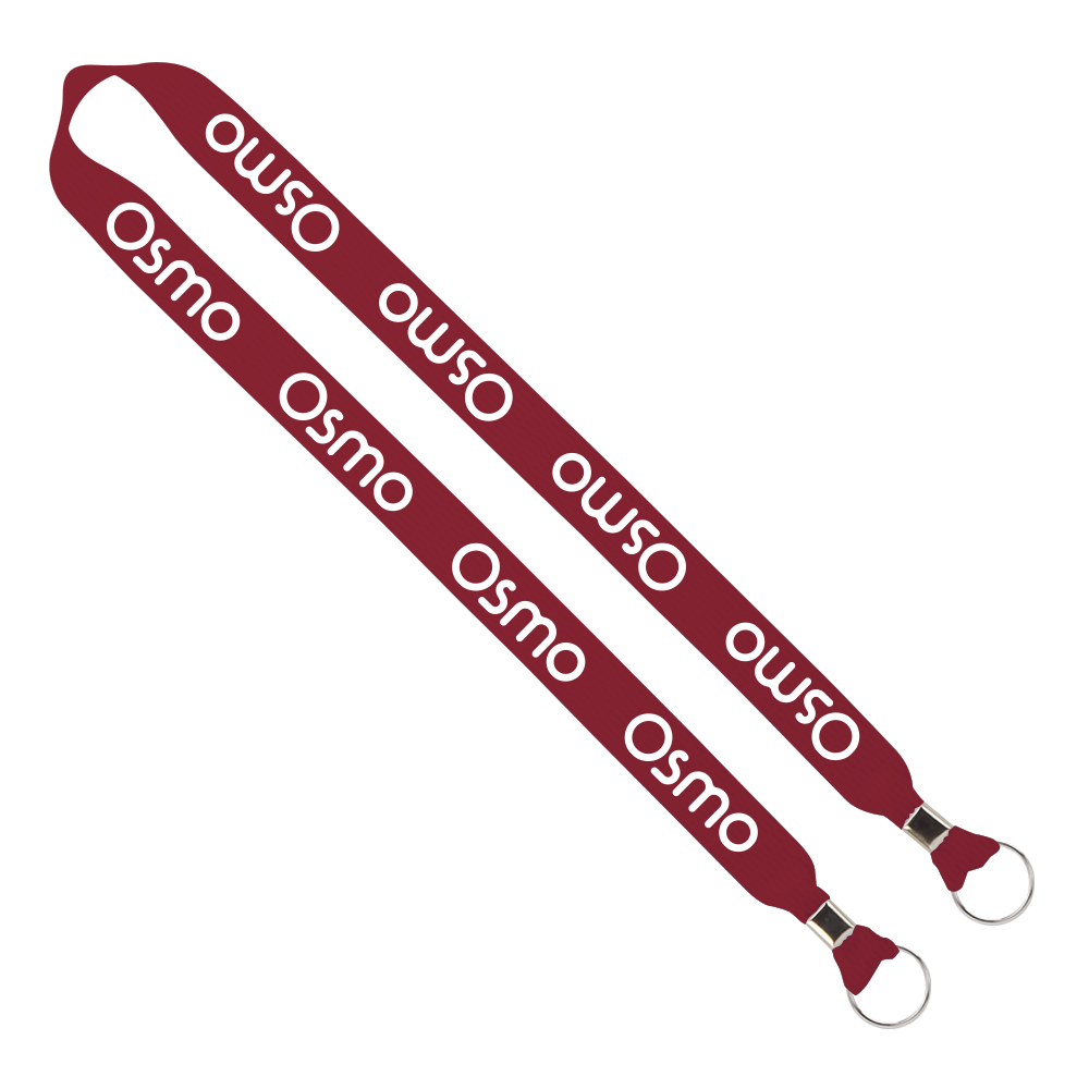 IMPORT Rush 1" Polyester 2-Ended Lanyard with Dual Silver Crimps & Split-Rings 1