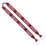 IMPORT Rush 1" Polyester 2-Ended Lanyard with Dual Silver Crimps & Split-Rings - Turquoise Blank IMPORT Rush 1" Polyester 2-Ended Lanyard with Dual Silver Crimps & Split-Rings - Turquoise Blank