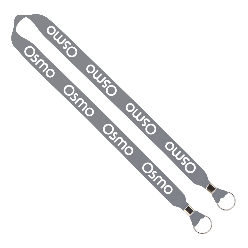 IMPORT Rush 1" Polyester 2-Ended Lanyard with Dual Silver Crimps & Split-Rings 1