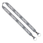 IMPORT Rush 1" Polyester 2-Ended Lanyard with Dual Silver Crimps & Split-Rings - Purple Blank IMPORT Rush 1" Polyester 2-Ended Lanyard with Dual Silver Crimps & Split-Rings - Purple Blank