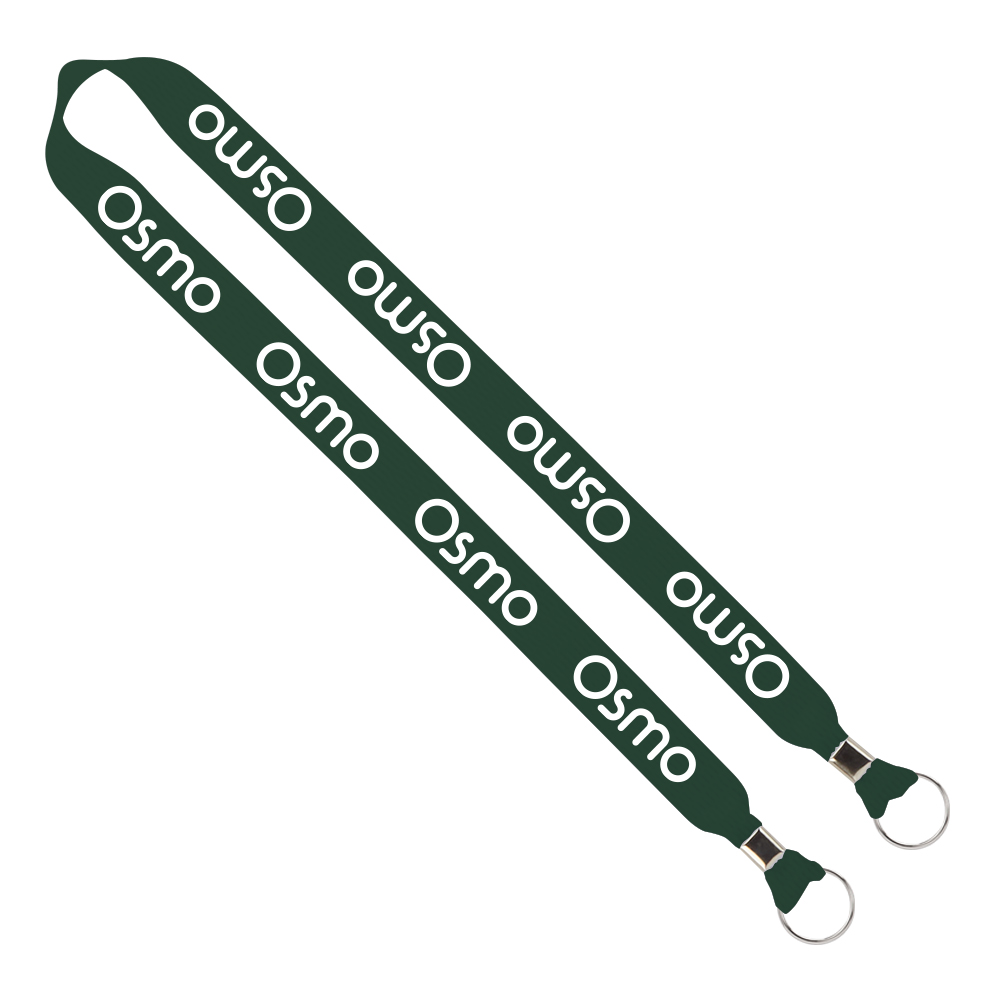 IMPORT Rush 1" Polyester 2-Ended Lanyard with Dual Silver Crimps & Split-Rings 1