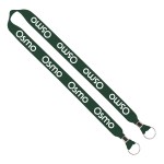 IMPORT Rush 1" Polyester 2-Ended Lanyard with Dual Silver Crimps & Split-Rings - Orange Blank IMPORT Rush 1" Polyester 2-Ended Lanyard with Dual Silver Crimps & Split-Rings - Orange Blank