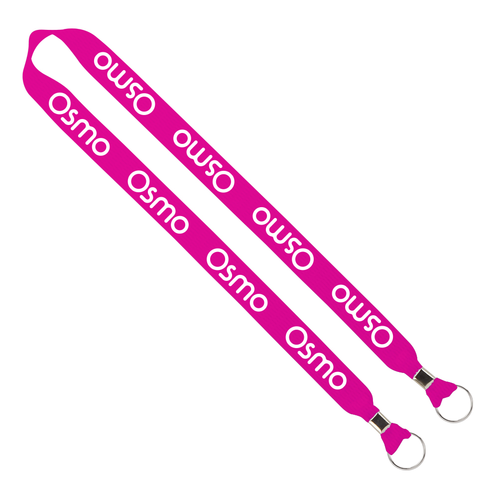 IMPORT Rush 1" Polyester 2-Ended Lanyard with Dual Silver Crimps & Split-Rings 1