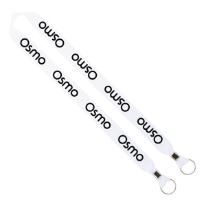 IMPORT Rush 1" Polyester 2-Ended Lanyard with Dual Silver Crimps & Split-Rings 1 IMPORT Rush 1" Polyester 2-Ended Lanyard with Dual Silver Crimps & Split-Rings 1