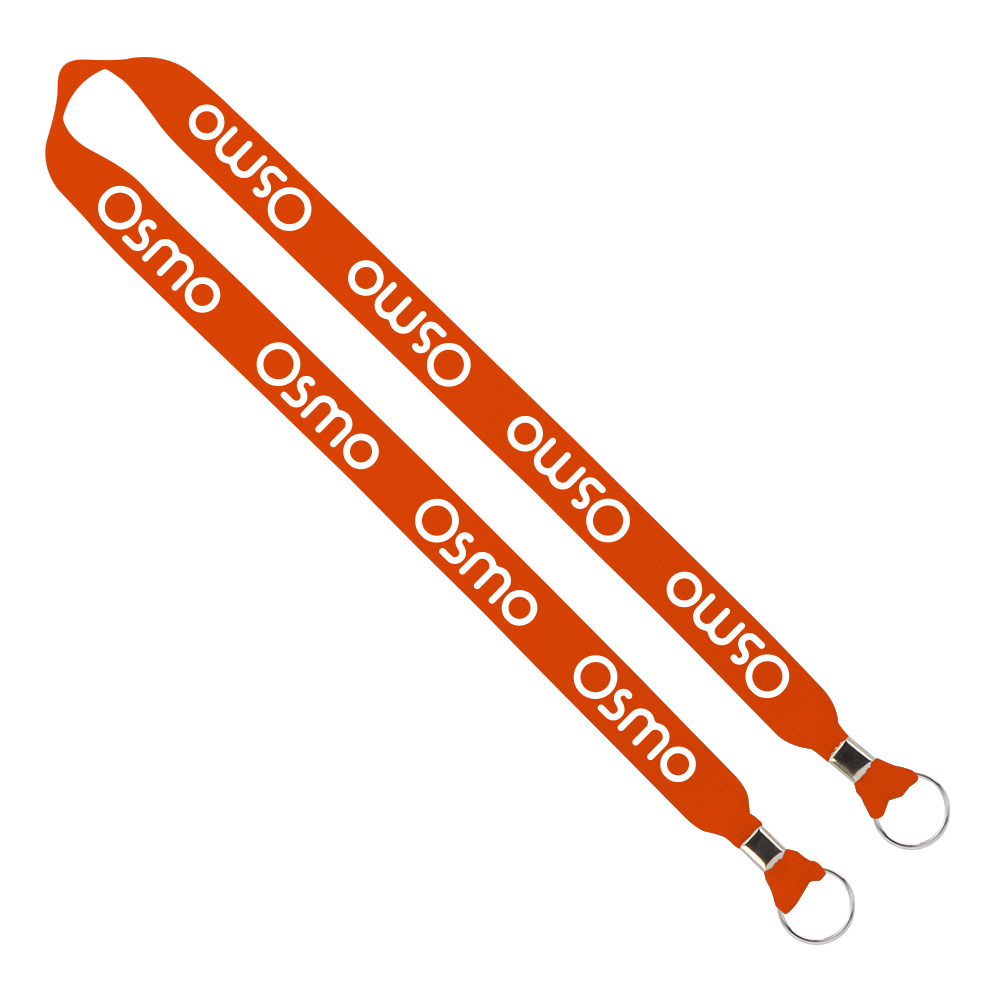 IMPORT Rush 1" Polyester 2-Ended Lanyard with Dual Silver Crimps & Split-Rings 1