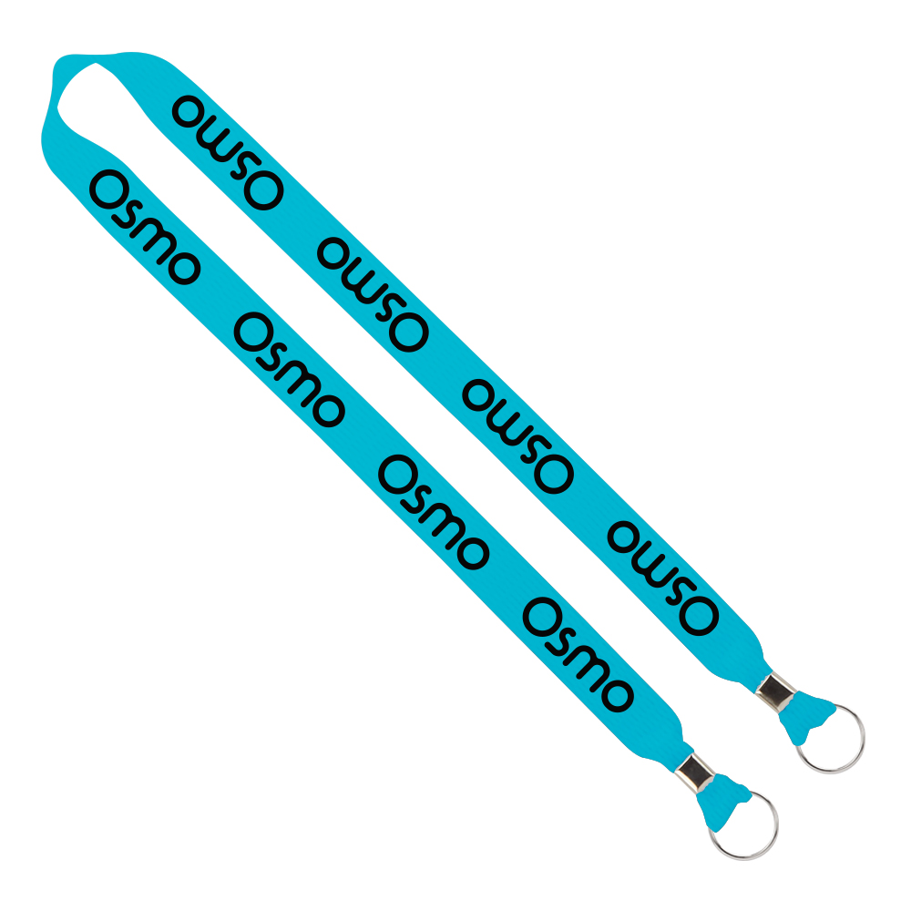 IMPORT Rush 1" Polyester 2-Ended Lanyard with Dual Silver Crimps & Split-Rings 1