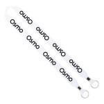 IMPORT Rush 1" Polyester 2-Ended Lanyard with Dual Silver Crimps & Split-Rings - Burgundy Blank IMPORT Rush 1" Polyester 2-Ended Lanyard with Dual Silver Crimps & Split-Rings - Burgundy Blank