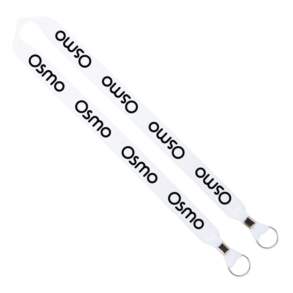 IMPORT Rush 1" Polyester 2-Ended Lanyard with Dual Silver Crimps & Split-Rings 1