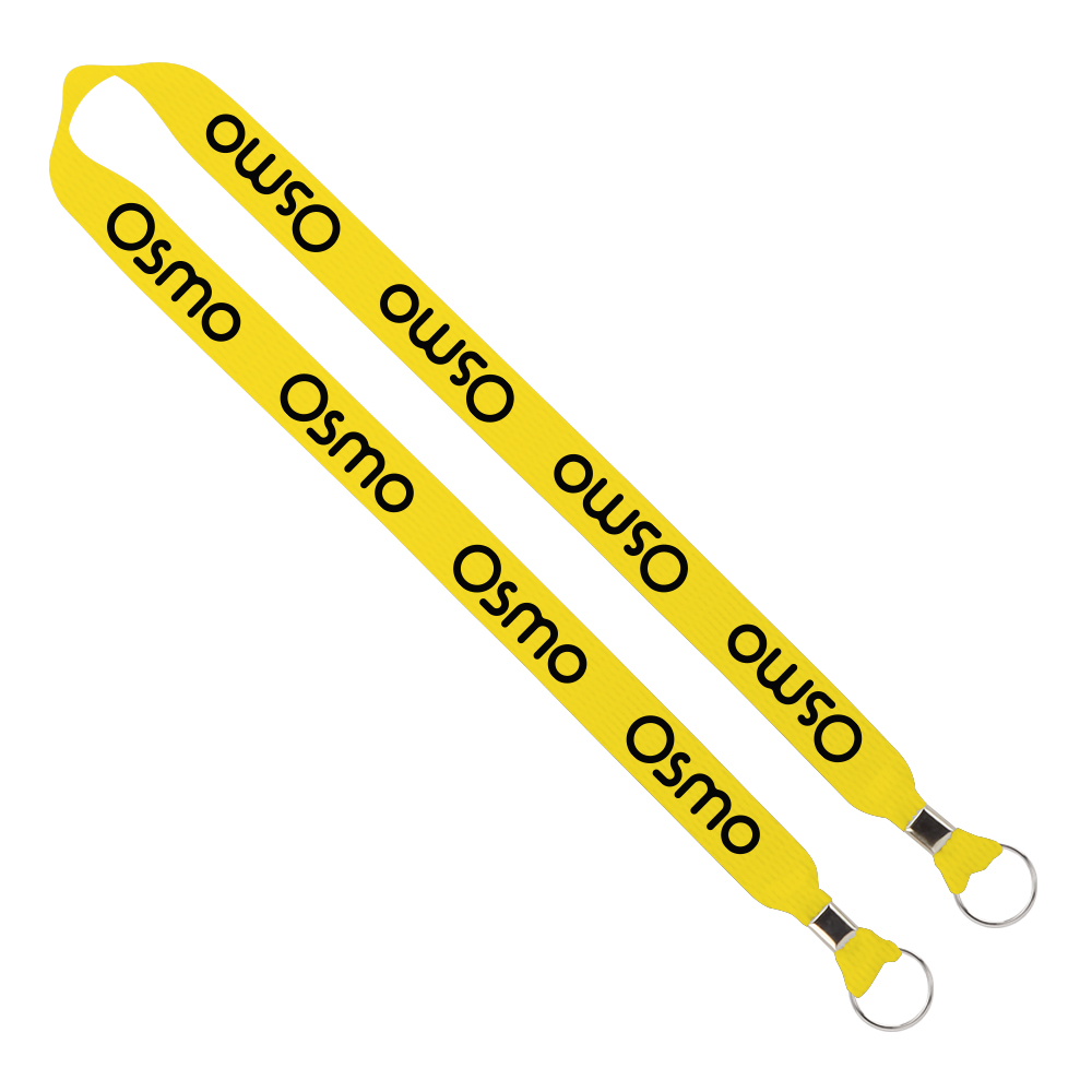 IMPORT Rush 1" Polyester 2-Ended Lanyard with Dual Silver Crimps & Split-Rings 1