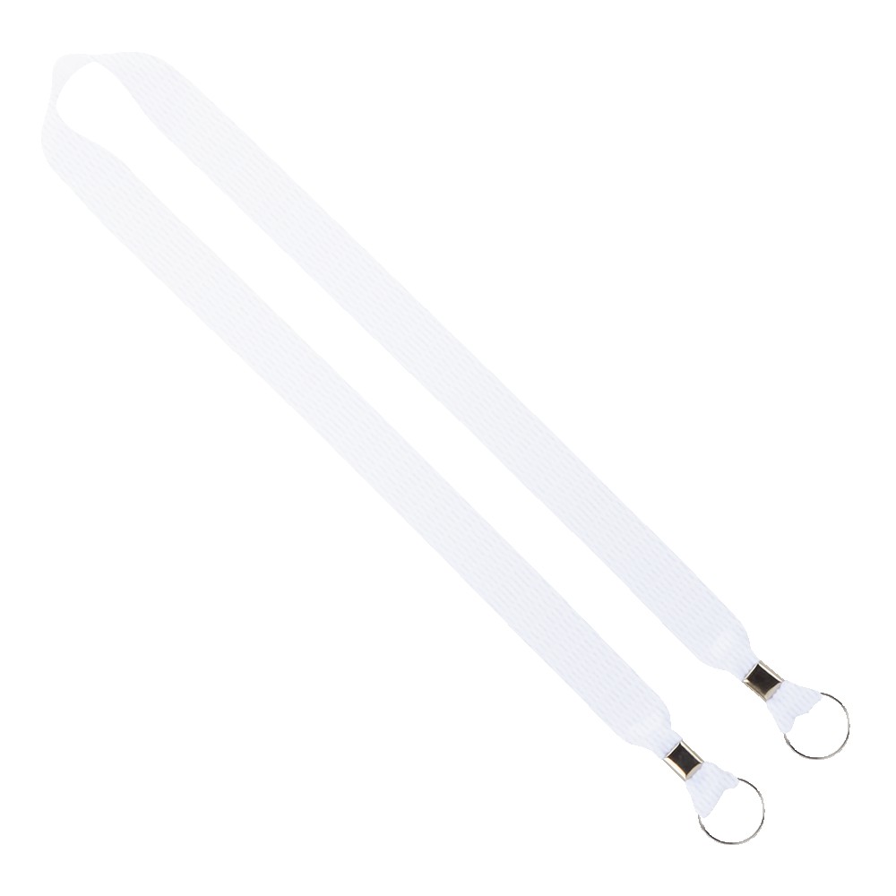 IMPORT Rush 1" Polyester 2-Ended Lanyard with Dual Silver Crimps & Split-Rings 1