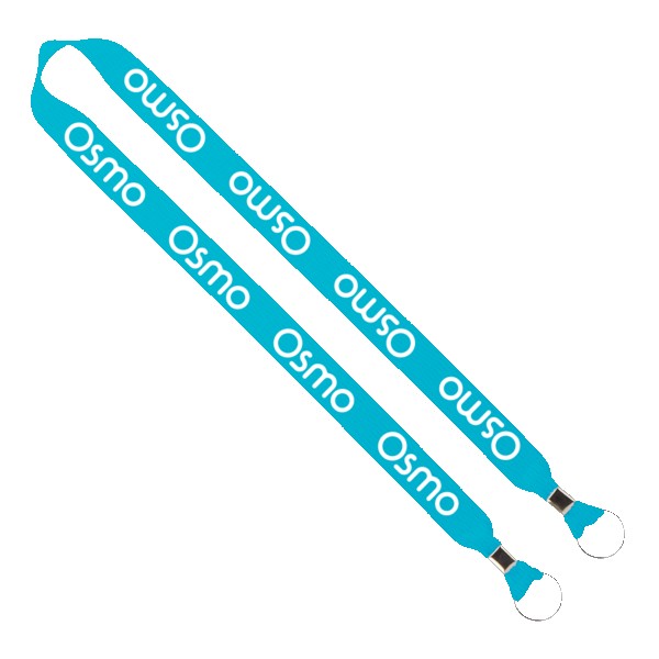 IMPORT Rush 1" Polyester 2-Ended Lanyard with Dual Silver Crimps & Split-Rings 1