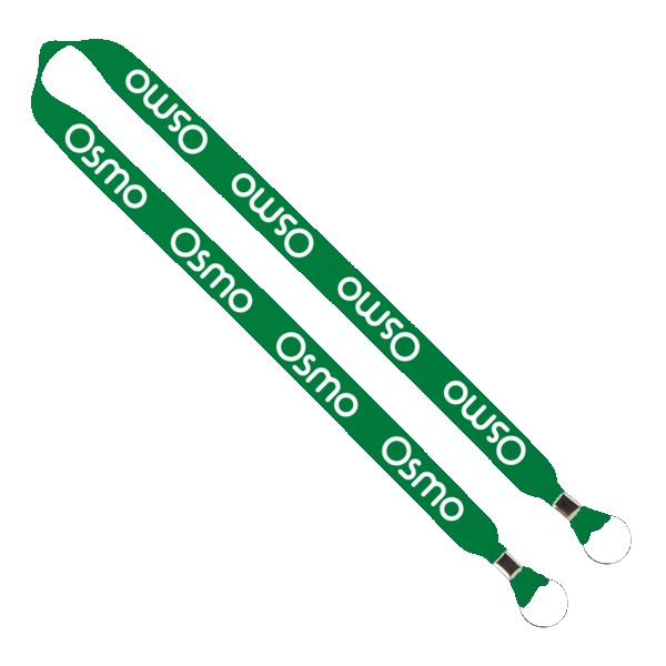 IMPORT Rush 1" Polyester 2-Ended Lanyard with Dual Silver Crimps & Split-Rings 1