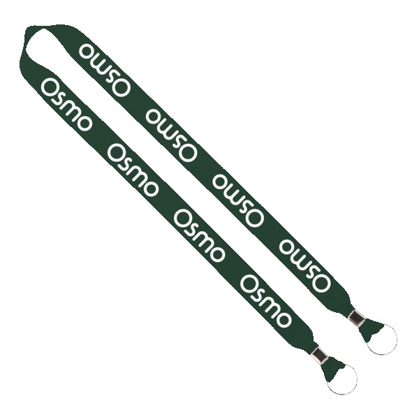 IMPORT Rush 1" Polyester 2-Ended Lanyard with Dual Silver Crimps & Split-Rings 1