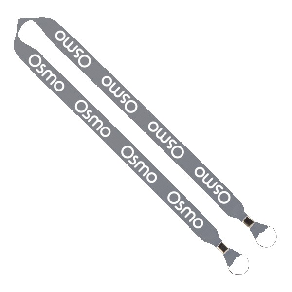 IMPORT Rush 1" Polyester 2-Ended Lanyard with Dual Silver Crimps & Split-Rings 1