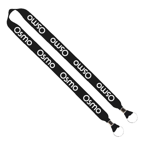 IMPORT Rush 1" Polyester 2-Ended Lanyard with Dual Silver Crimps & Split-Rings 1