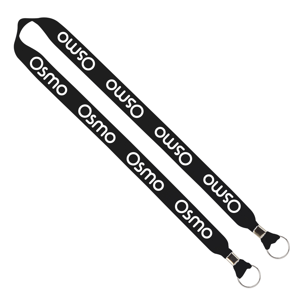 IMPORT Rush 1" Polyester 2-Ended Lanyard with Dual Silver Crimps & Split-Rings 1