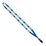 1/2" Cotton Lanyard with Metal Crimp & Bulldog Clip - Blank 1/2" Cotton Lanyard with Metal Crimp & Bulldog Clip - Blank