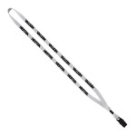 1/2" Cotton Lanyard with Metal Crimp & Bulldog Clip - Blank 1/2" Cotton Lanyard with Metal Crimp & Bulldog Clip - Blank
