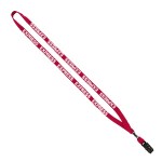 1/2" Cotton Lanyard with Metal Crimp & Bulldog Clip - Red MA1 1/2" Cotton Lanyard with Metal Crimp & Bulldog Clip - Red MA1
