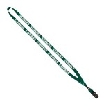 1/2" Cotton Lanyard with Metal Crimp & Bulldog Clip - Forest Green MA1 1/2" Cotton Lanyard with Metal Crimp & Bulldog Clip - Forest Green MA1