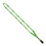 1/2" Cotton Lanyard with Metal Crimp & Bulldog Clip - Lime Green MA1 1/2" Cotton Lanyard with Metal Crimp & Bulldog Clip - Lime Green MA1