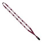 1/2" Cotton Lanyard with Metal Crimp & Bulldog Clip - Blank 1/2" Cotton Lanyard with Metal Crimp & Bulldog Clip - Blank