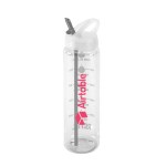Water Bottle with Flip Up Spout & Hydration Mark - 32 Oz. - Grey Screen Print Water Bottle with Flip Up Spout & Hydration Mark - 32 Oz. - Grey Screen Print