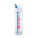 Water Bottle with Flip Up Spout & Hydration Mark - 32 Oz. - Blue Screen Print Water Bottle with Flip Up Spout & Hydration Mark - 32 Oz. - Blue Screen Print
