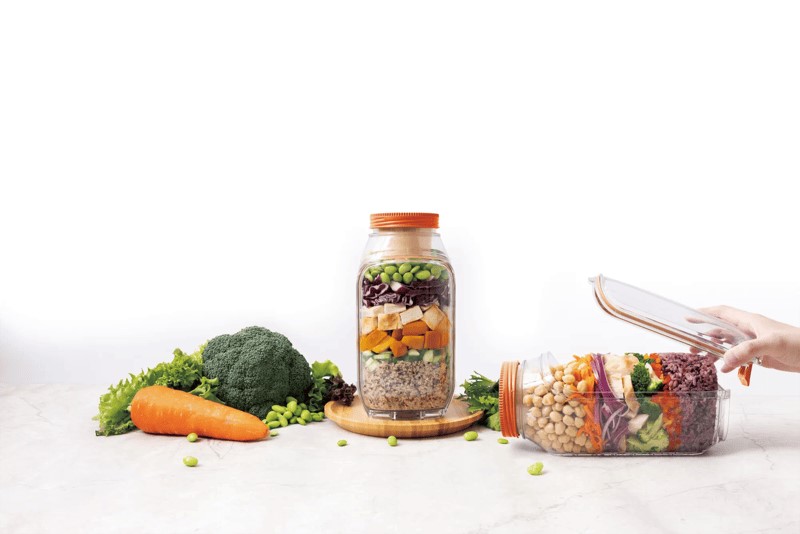 Prepara® Tritan 6 Cup Leakproof Harvest Pod with 5oz Dressing Capsule 1