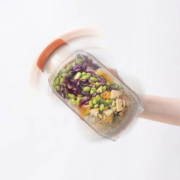 Prepara® Tritan 6 Cup Leakproof Harvest Pod with 5oz Dressing Capsule 1