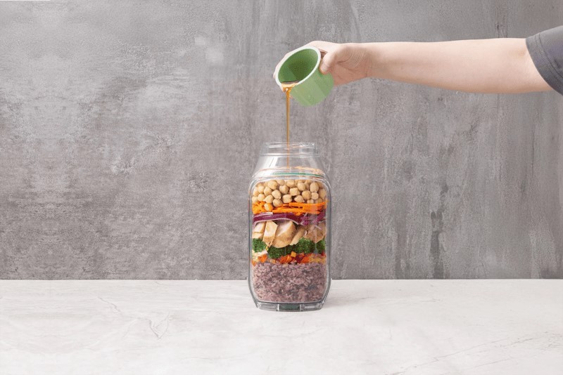 Prepara® Tritan 6 Cup Leakproof Harvest Pod with 5oz Dressing Capsule 1